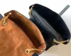 Designer Bolsa de ombro de dupla face dentro e fora s￣o feitos de veados de couro genu￭no e produ￧￣o de couro com cinta de ouro equivalente a 2 bolsas