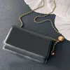 Luxe kleine portemonnee schoudertassen woc ontwerper klassieke flap dames mini handtas nieuwe elegante messenger draagbare meisje caviar lederen zak portemonnee op ketting crossbody