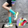 Socks stockings sports athletic sports Geometric pattern cotton fashion casual long tube sock suitable for spring autumn seasons knee Leg Long Brand Sock