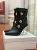 Boots 2022 Последние дизайнерские роскошные подиумные моды модные высокие каблуки короткие сапоги