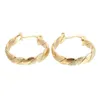 Hoopörhängen Fashion Design 1Pair Metal Punk Gold Tone Bambu