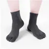 Socks Hosiery Toe Men And Women Five Fingers Breathable Cotton Sports Running Solid Color Black White Grey Khaki Mens T221102