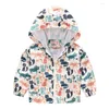 Manteau Toddler Girl Automne Vêtements 2022 enfants Veste bébé veste dessin animé imprimé garçons garçons filles Windbreaker