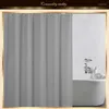Shower Curtains Solid Color Curtain Modern Style Peva Bathroom Partition Waterproof Thick Bath Screens Metal Grommets Mildew Free