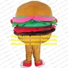 Hamburger Burger Bun Ham Cheeseburger mascote fantasia adulto Caracteto de desenho animado Imagem corporativa Film Recreation Ground ZZ7780