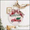 Christmas Decorations Christmas Door Wooden Decorations With Plaid Bow Holy Night Front Sign For Xmas Home Fireplace Wall Farmhouse Dhedx