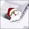 Spille Spille Uomo di neve Carino Piccolo Divertente Smalto Spille Spille Per Donna Ragazza Uomo Regalo Di Natale Demin Camicia Decor Spilla Pin Metallo K Dhnje