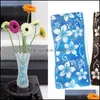 Vases Foldable Plastic Vase Reused Indestructible Vases For Flower Home Decoration Party Ecofriendly Pvc Drop Delivery Garden Dhqak