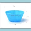 Ferramentas de bolo Sile Copo Bolo Molde de Moldão Cupcake Bakeware Bandey Baking Kitchen 7cm Drop Delivery Home Garden Dining Bar Dhfg7