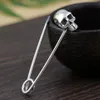 Men039s Thai Silver Skull Brooch Handmand Silver Brooches Grande broche de hijab Punk Collar épingles bijoux Broche SBH0008 20100925725762712