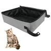 Outros gatos suprimentos banheiros portáteis com acessórios para animais de estimação Casa Easy limpa Campo de camping ao ar livre Caixa de areia de ninhada Oxford Pano 221108