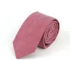 Noeuds papillon mode pour hommes coton lin cravate étroite maigre cravate cravates fête solide décontracté cou cravates accessoires