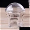 Loucaria de jantar descartável Tiramisu Bolo de sobremesa Copo descartável Pudim Mousse Sce Cream Cups com molde de tampa Droga de plástico transparente Hs Dhsuj