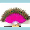 Вечеринка Pare Peacock Feather Fan Dancing Bridal Party Supply Decor Китайский стиль классические фанаты в пользу P1013 Доставка доставки Home G DHSTR