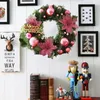 Christmas Decorations 30cm Wonderful Wreath Garland Artificial Indoor Outdoor Ornament And Decoration. Tree Plants W0M6