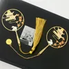 1pc Kawaii Moon Pendant Bookmark Cute Tassel Metal Pattern Book Mark Page Folder Decor Office School Supplies Stationery