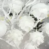 Party Decoration 3pcs 8cm Beautiful Foam Snow Ball White Petal Shape Christmas Balls Tree Ornament Xmas Navidad 2023 Year Decor