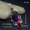 Pendant Necklaces Gemstonefactory Jewelry Big Promotion 925 Silver Dichroic Glass Red Garnet Shiny Women Ladies Gifts Necklace 0843