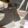 Women Designer Boots Knitted Stretch Martin Black Leather Knight Womens Short Boot Design Casual Shoes Luxurys boots -E1013