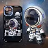 Luxushüllen Astronautenhülle für iPhone 14 13 12 Pro Max XS X XR 7 8 Plus SE Transparentes, weiches Silikon, stoßfeste Stoßstange, niedliche Stoßstangen-Rückabdeckung