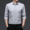 Camicie casual da uomo Stilista di marca Slim Fit Lettera Soft Men 2022 Primavera Autunno Manica lunga Abbigliamento classico di tendenza