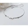 100 cavigliere in argento sterling 925 sandali a piedi nudi doppio strato cuori perline braccialetti alla caviglia per le donne gioielli piede C19041101252r1926163