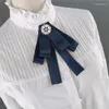 Bow Ties Śliczne retro brytyjska bluzka Koreańska koszula w stylu college'u Bowtie moda kobiet akcesoria