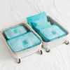 Storage Bags 6pcs Set Travel Organizer Suitcase Packing Cases Portable Makeup Clothes Shoes Tidy Pouch Bag