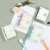 1Pc Cute Transparent 3 Ring Loose-leaf Notebook Student Portable Hand Book Binder School Supplies Stationery