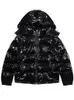 UK Designer Jacket Kvinnor beskärde irongat avtagbar huva puffer baby blå kappa London high street mode