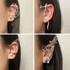 Backs oorbellen Ear Cuff Earring Donkere elf Clip Punk Fairy geen piercing voor vrouwen zilveren kleur goth Halloween oordopje sieradenfeestje