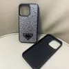 Fashion Designer Luxury Glitter Phone Cases 15 14 13 12 11 Pro Max Bling Sparkling Rhinestone Diamond Jewelled 3D Crystal Women Protective Cover