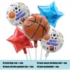 Styled Rugby Baseball Aluminum Film 5-Piece Balloon World Cup Football Birthday Party Decorative Balloon DA7D