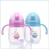 Kubki Kids Sippy Cups Cartoon Baby Uczenie się picia Woda Leakproof i Dropproof Mugle z uchwytem 240 ml Drop dostawa Home G DHW37