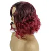 Hair Lace Wigs Women's Shoulder gth Small Curly Bob Wine Red