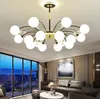 Nordic Glass Post-Modern LED Chandelier Lighting for Living Room Bedroom Dining room crystal chandeliers