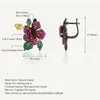 Dos boucles d'oreilles GEM'S BALLET 925 argent Sterling Vintage fleur naturel Garner améthyste Clip pour femmes bijoux