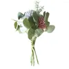 Kwiaty dekoracyjne sztuczna róża 1 bukiet ślubne panna młoda trzymająca jedwabny fałszywy flores kwiat DIY Floral Home Garden Dekoracja