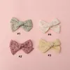 Hair Accessories Baby Bows Doboi Girls Clips Cotton Linen Handmade For Solid Color Boutique