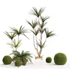 Fiori decorativi Piante verdi artificiali Dracunculus tenuifolia in vaso Mobili per ufficio Simulazione del pavimento del soggiorno Decorazione dell'albero