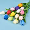 Decorative Flowers Artificial Flower Tulip Bouquet 10 Pcs Fake Suitable For Home Garden Office Wedding Party Floral Decoration