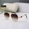 2023 Zomerpiloot Zonnebril Eyewear Man Woman Unisex Mode bril Retro Gold Metal Frame Design UV400 7 Kleur Optionele dames worden geleverd met pakket