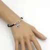 Lucky Blue Evil Eye Ball Strass Eyes Charme PU Couro Trançado Corda Pulseira Pulseira Pulseira Feminina Presentes Novas Jóias da Sorte