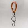 Keychains handgemaakte vintage lederen sleutelhanger voor dames autosleutels diy keyfob sleutelhang accessoires cadeau vriendje porte clef heren sieraden