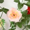 Dekorativa blommor 2.2m 10head Rose Artificial Vines Green Fake Plant Wedding Hanging Leaves Garland för Home Garden Party Wreath Diy Decor