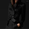 Dames Trench Coats Autumn Brand Women Coat Long Wind Breaker Europe America Fashion Trend Dubbele breasted slank