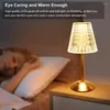 Table Lamps Creative LED Crystal Home Decor Light Wedding El Restaurant Reflect Night USB Rechargeable Bedroom Desk Lamp