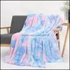 Blankets Rainbow Color Blanket Kids Adt Soft Gradient Bedding Sofa Er Winter Keep Warm Blankets 6 Patterns Drop Delivery Home Garden Dh7O6