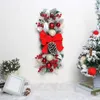 Dekoratif Çiçekler Altın Noel Rattan Çelenk Led Işıklar Dekorasyon Çam İğne Çelenk Noel için Ev Kapısı Süsleri Noel