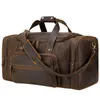 Duffel Bags Bag Large Travel Genuine Leather Vintage Style Luggage Men Male Duffle Travelling Weekender For Man